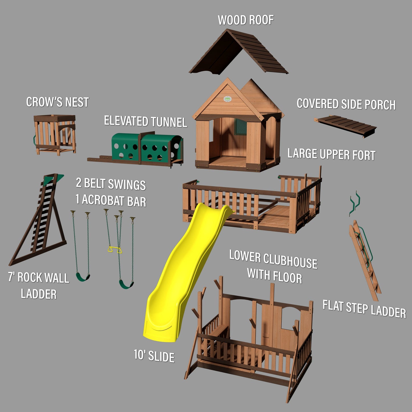 SpaVida Woodridge Elite Swing Set – Backyard Discovery