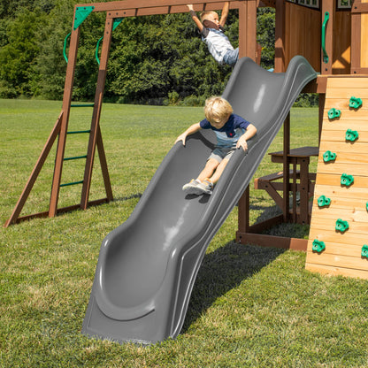 SpaVida Skyfort II Swing Set with 10-Foot Wave Slide