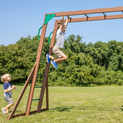 SpaVida Skyfort II Swing Set with 10-Foot Wave Slide