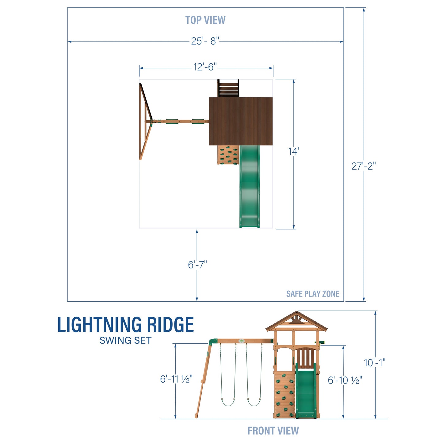 SpaVida Lightning Ridge Swing Set – Backyard Discovery