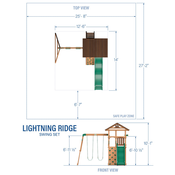 SpaVida Lightning Ridge Swing Set – Backyard Discovery second view