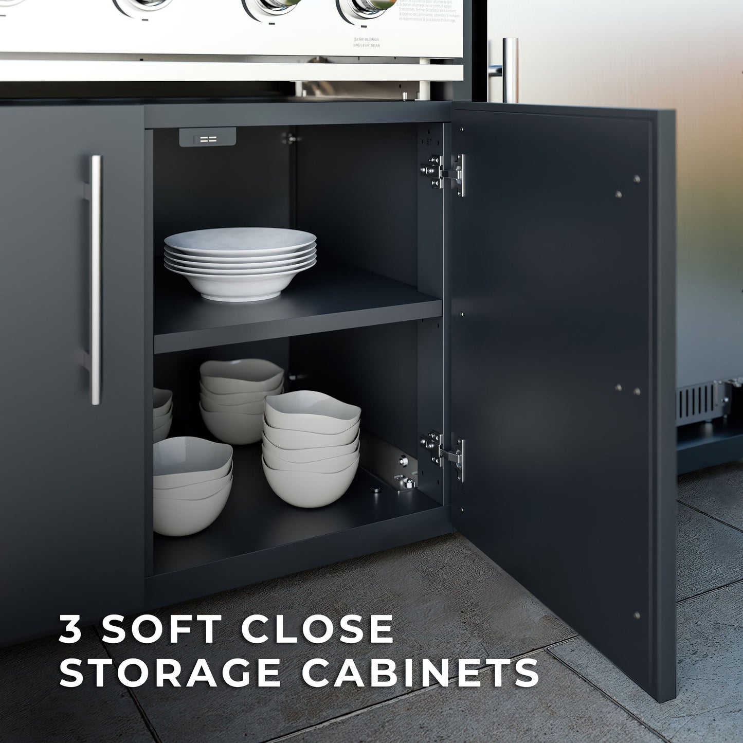 Emory 9' Galvanized Steel Outdoor Kitchen Island