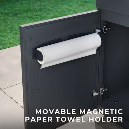 Emory 9' Galvanized Steel Outdoor Kitchen Island