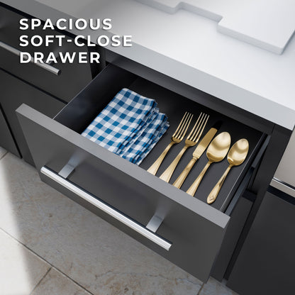 Emory 12' Galvanized Steel Outdoor Kitchen Island