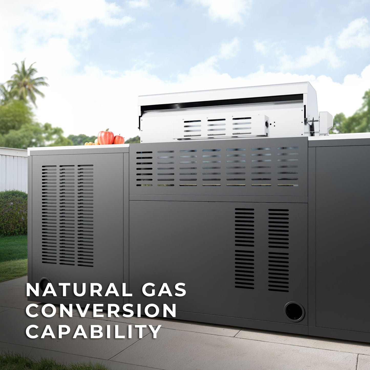 Emory 12' Galvanized Steel Outdoor Kitchen Island