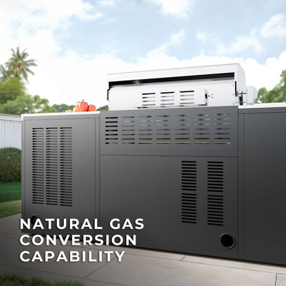 Emory 12' Galvanized Steel Outdoor Kitchen Island