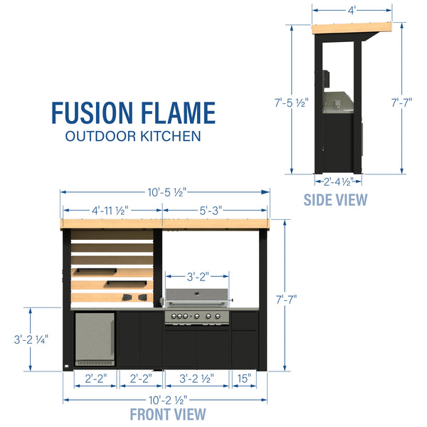 Fusion Flame Outdoor Kitchen second view