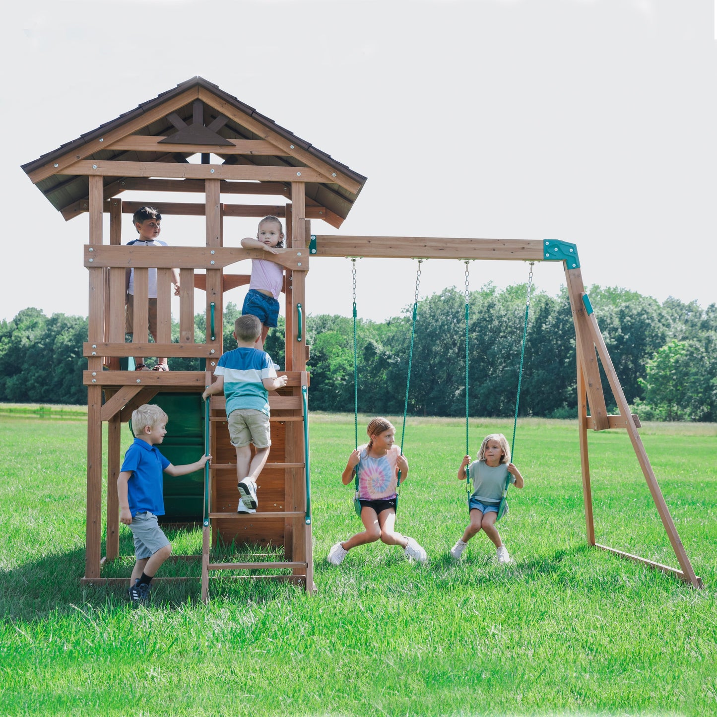 SpaVida Lightning Ridge Swing Set – Backyard Discovery