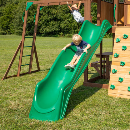 SpaVida Skyfort II Swing Set with 10-Foot Wave Slide