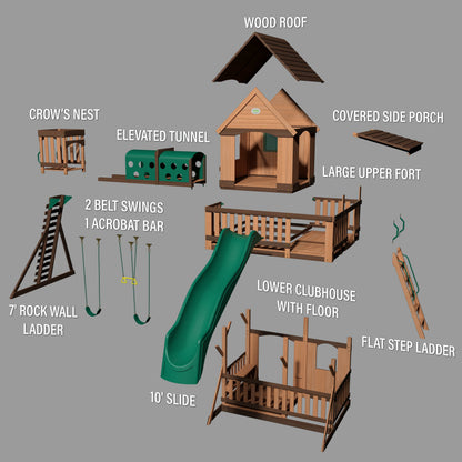 SpaVida Woodridge Elite Swing Set – Backyard Discovery