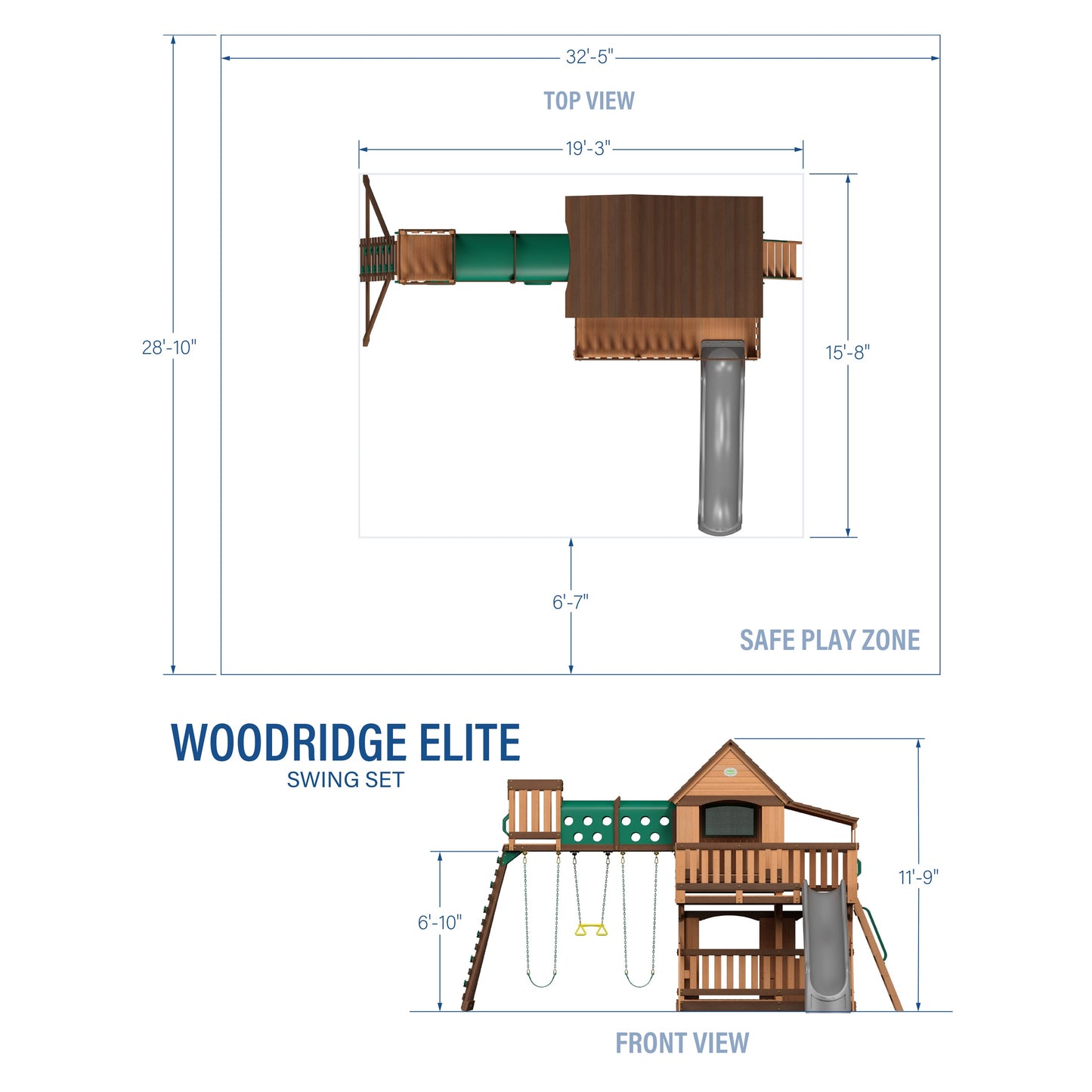 SpaVida Woodridge Elite Swing Set – Backyard Discovery