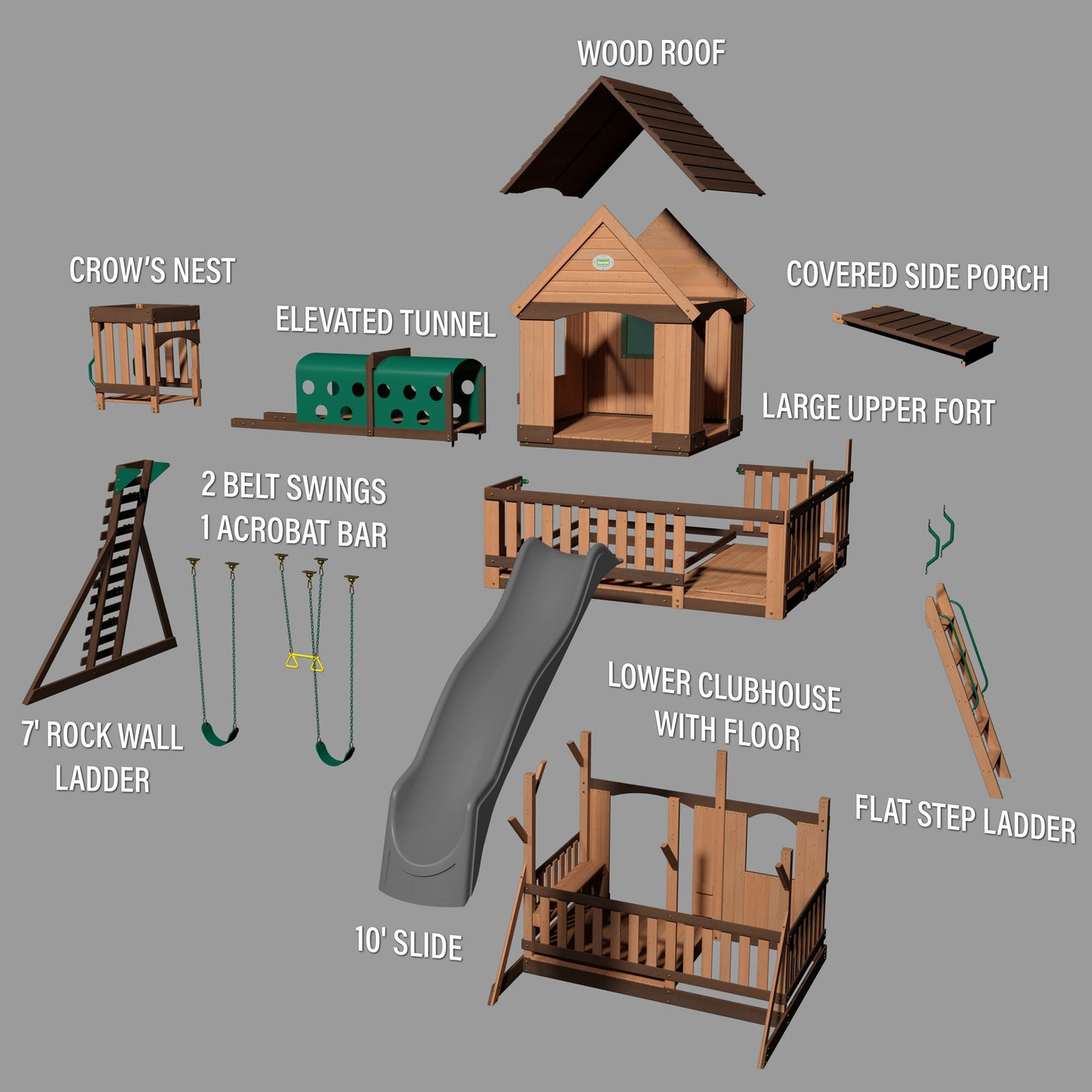 SpaVida Woodridge Elite Swing Set – Backyard Discovery