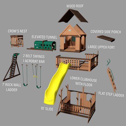 SpaVida Woodridge Elite Swing Set – Backyard Discovery